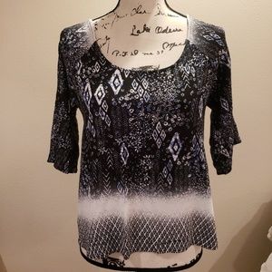 Daytrip crisp cross back scoop neck top